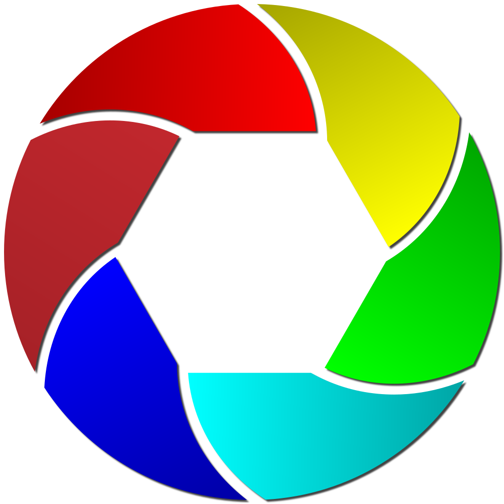 OnlineLabels Clip Art - Colorful Shutter Icon Enhanced